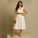 Midi Dress in White