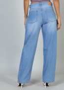 Shein Full Length Straight Fit Jeans With Pockets