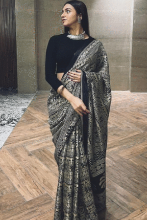 KALINI Ethnic Motifs Printed Saree
